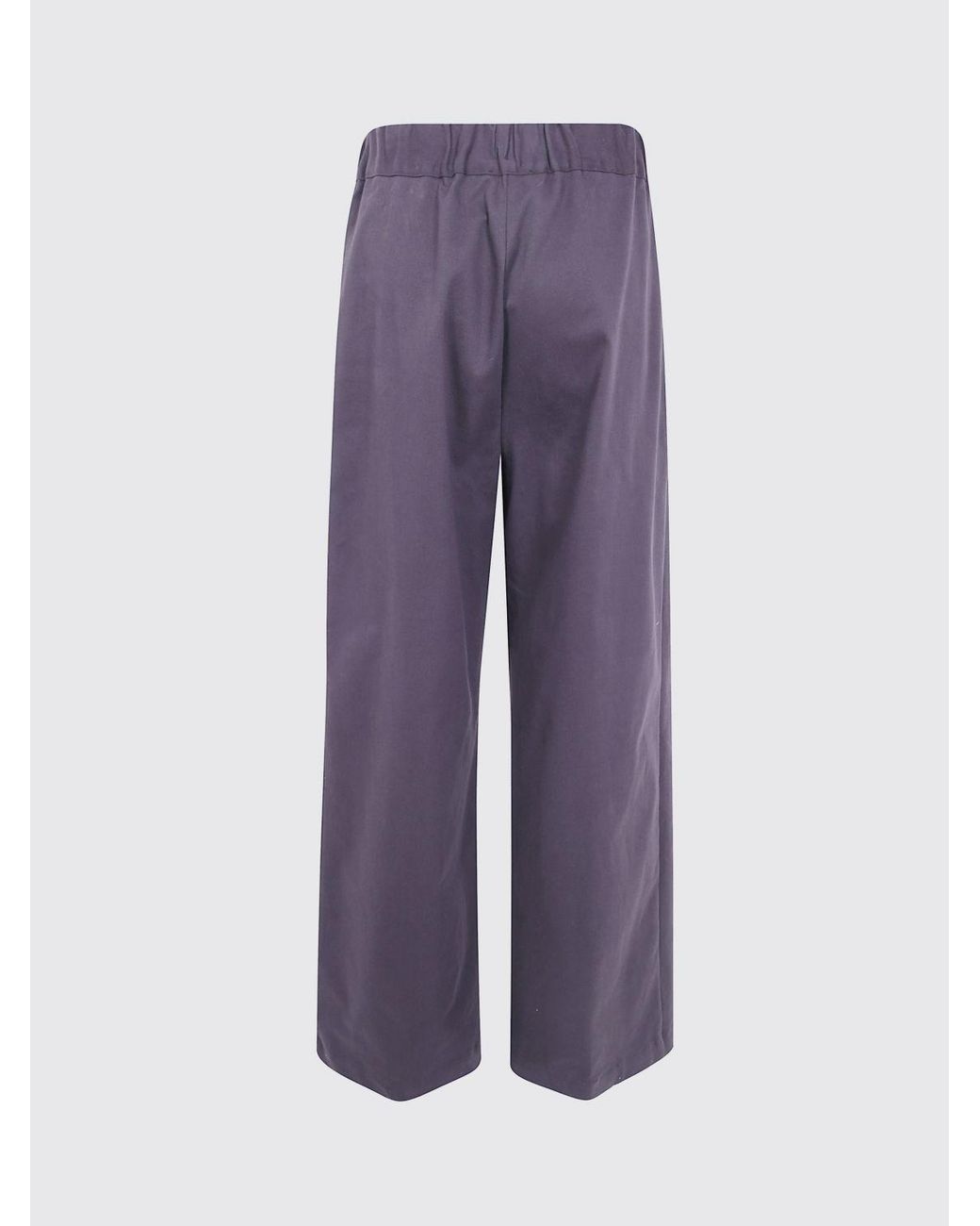 Semicouture Purple High-Waisted Wide-Leg Trousers