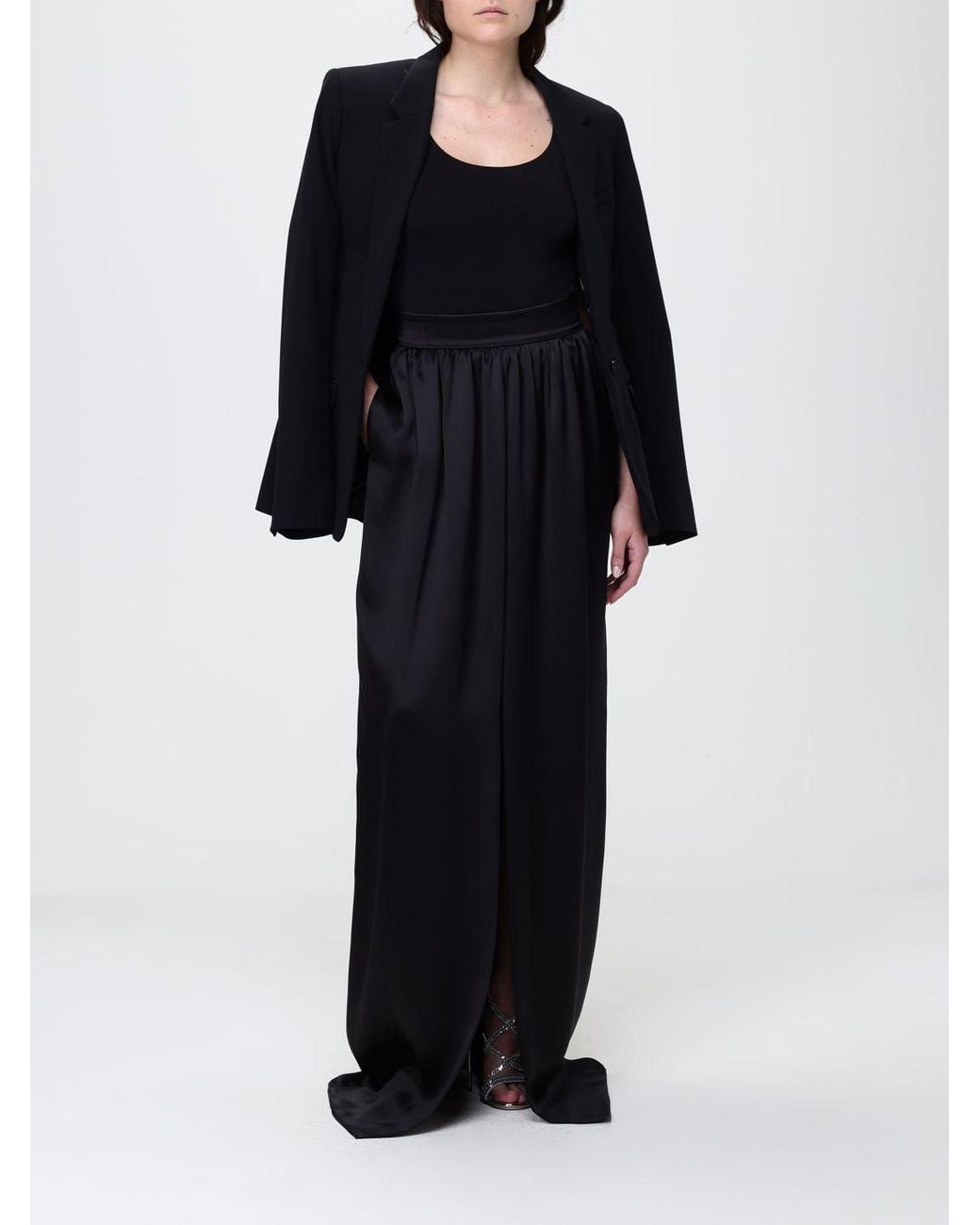 Dolce & Gabbana Black Dolce &Amp Gabbana Silk Skirt