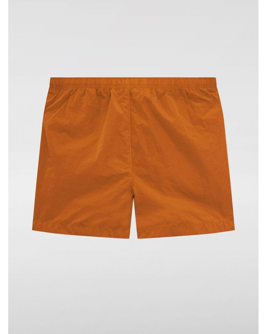 C P Company Orange Polyamide Swim Shorts With Elasticated Waist for men