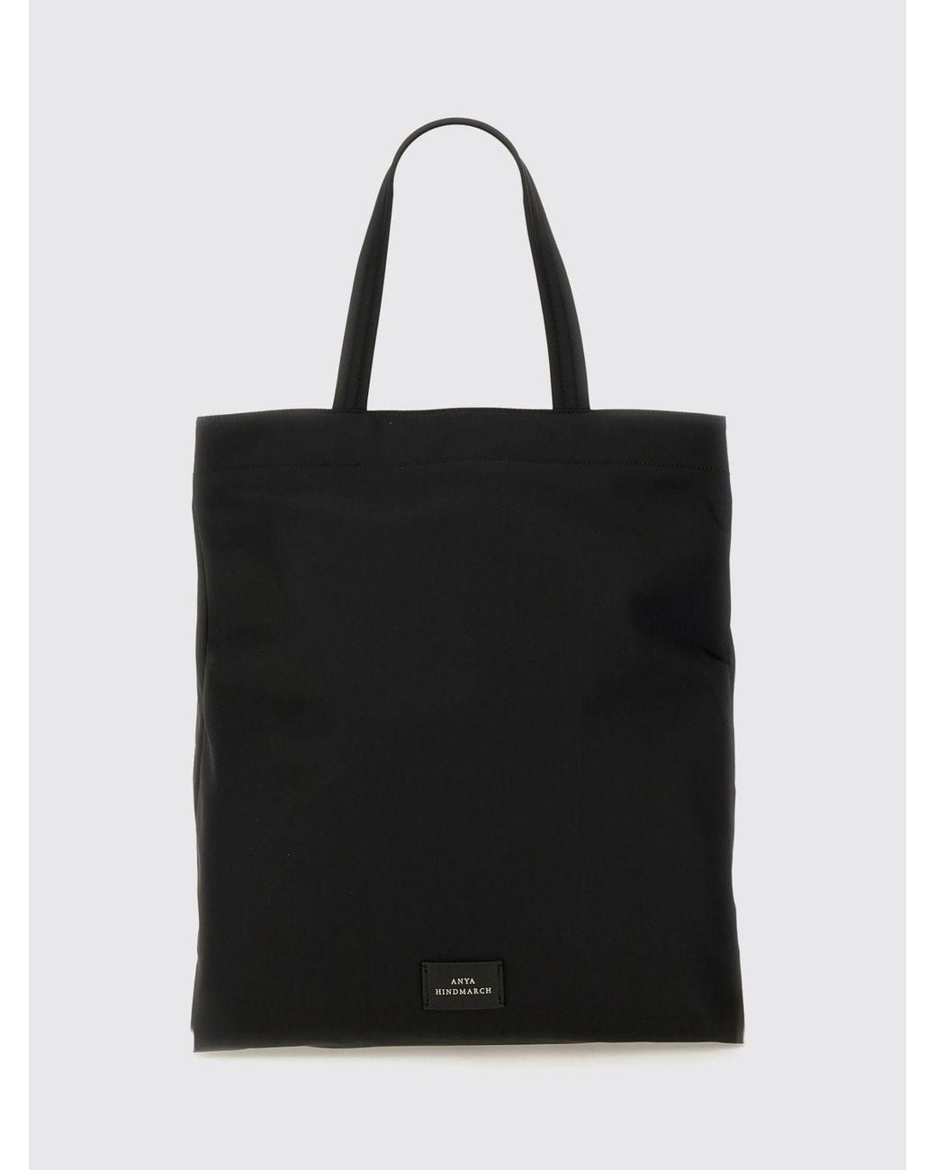 Anya Hindmarch Black Eyes Econyl Tote Bag With Graphic Print And Leather Double Handles