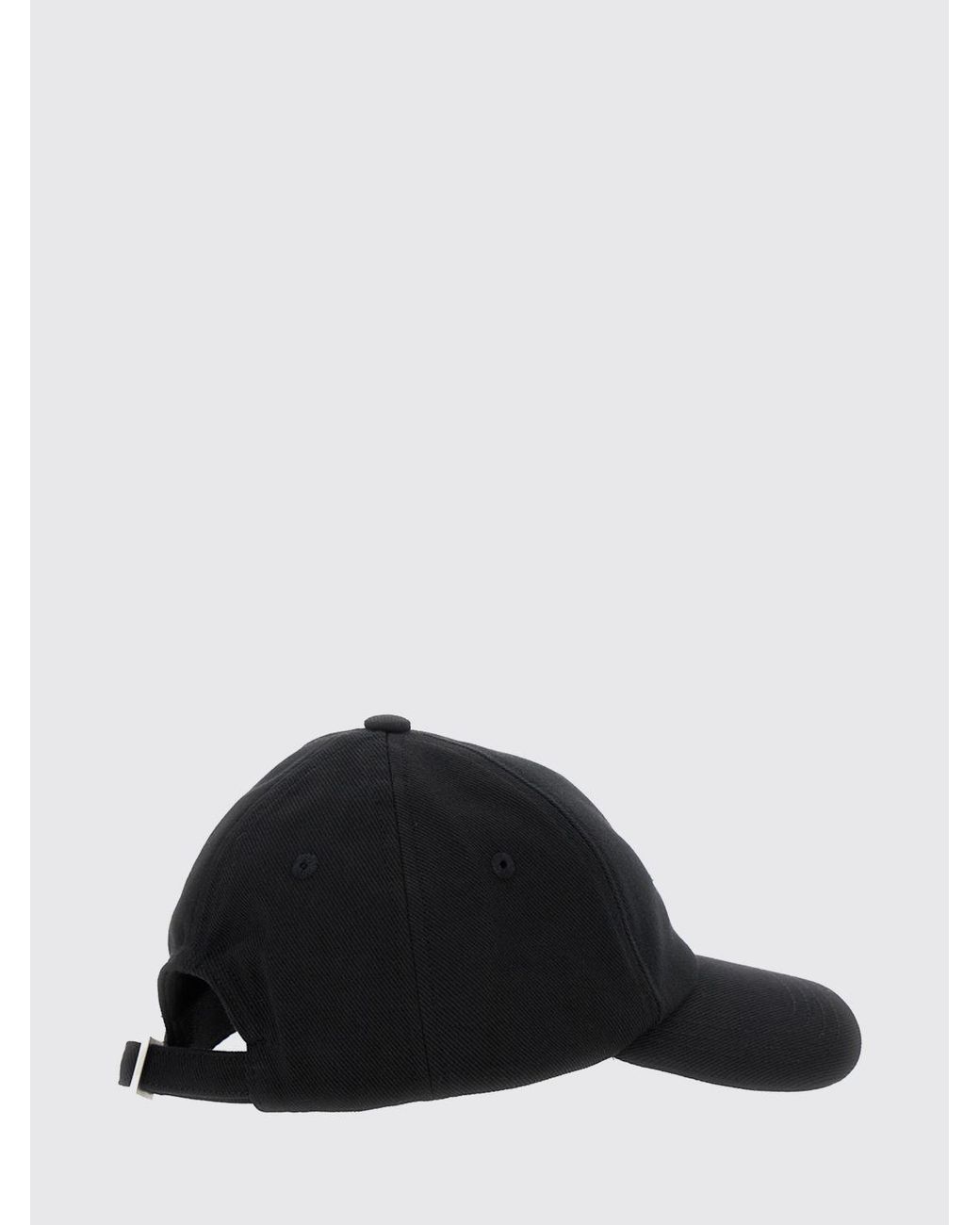 Jacquemus Black Gadjo Cotton Twill Baseball Cap With Metal Logo