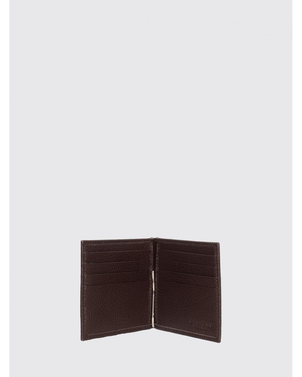 Orciani White Micron Hammered Leather Wallet for men