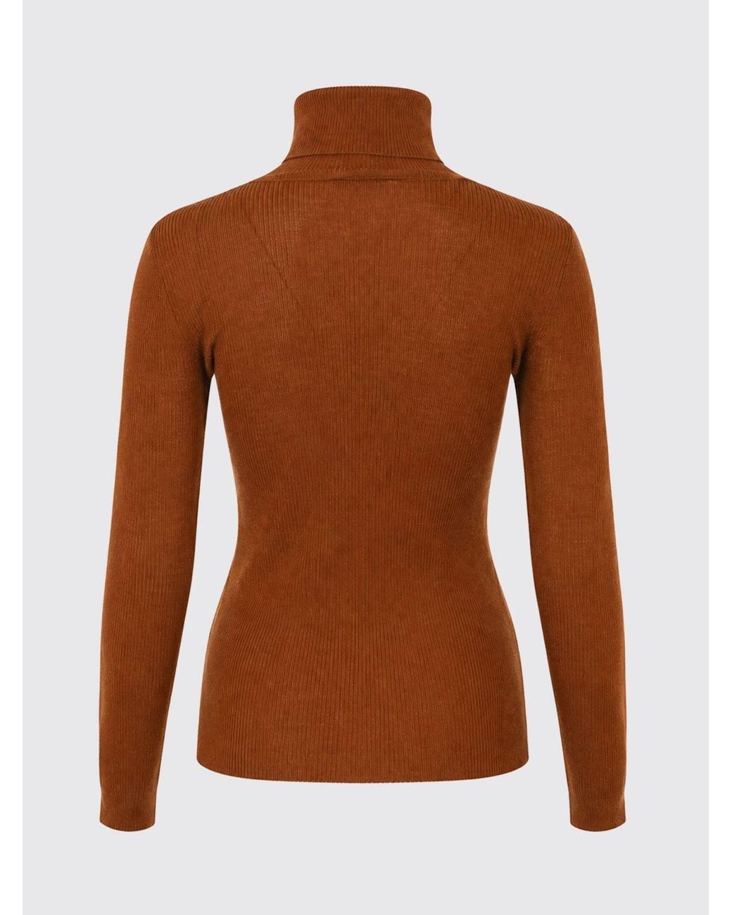 Elisabetta Franchi Blue Slim Fit Wool Turtleneck Jumper With Contrast Logo