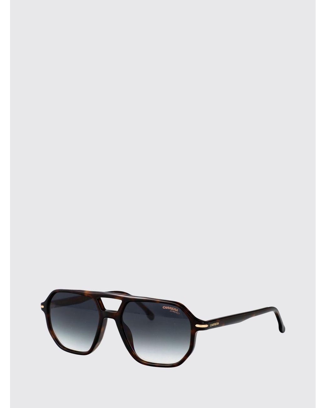 Carrera White Tortoiseshell Acetate Aviator Sunglasses With Double Bridge for men