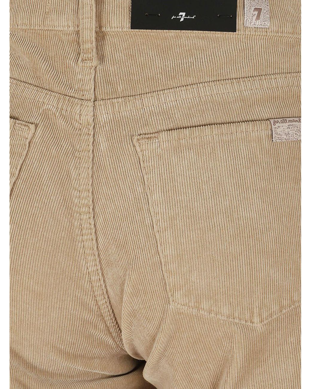 7 For All Mankind Natural Lotta High-Waisted Straight Leg Corduroy Jeans