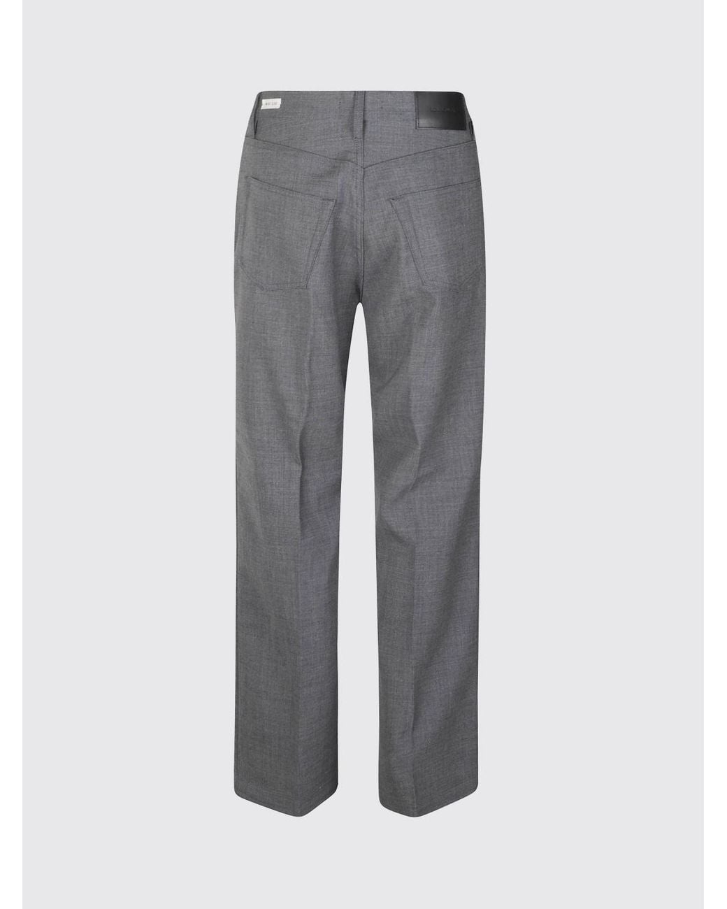 sunflower Gray Slim Fit 5-Pocket Wool Blend Trousers For A Classic Style for men