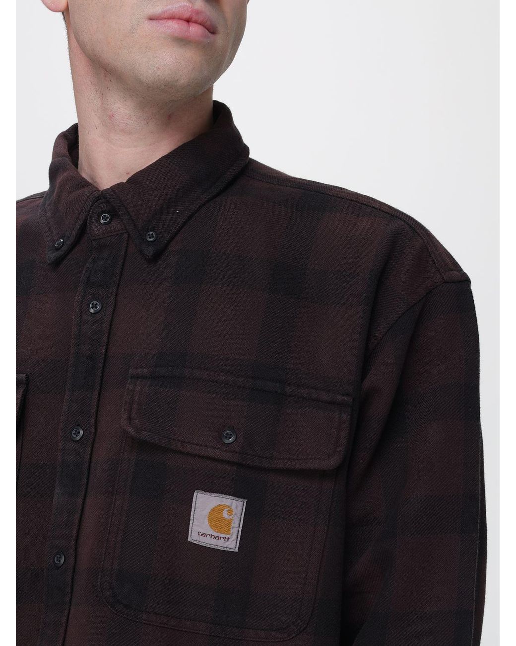 Carhartt Blue Check Cotton Shirt for men