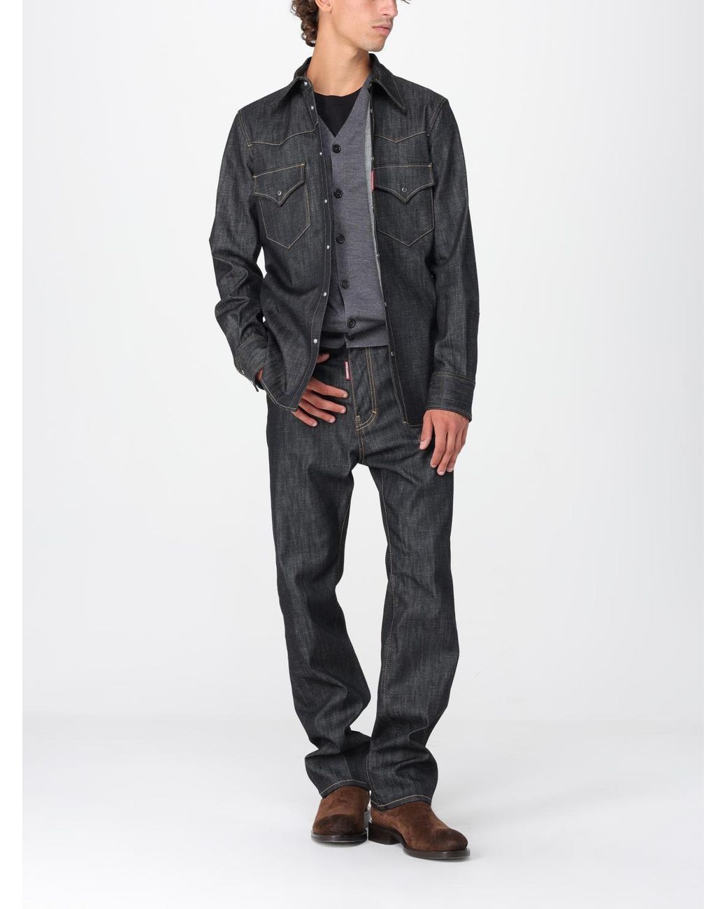DSquared² Gray Cardigan for men