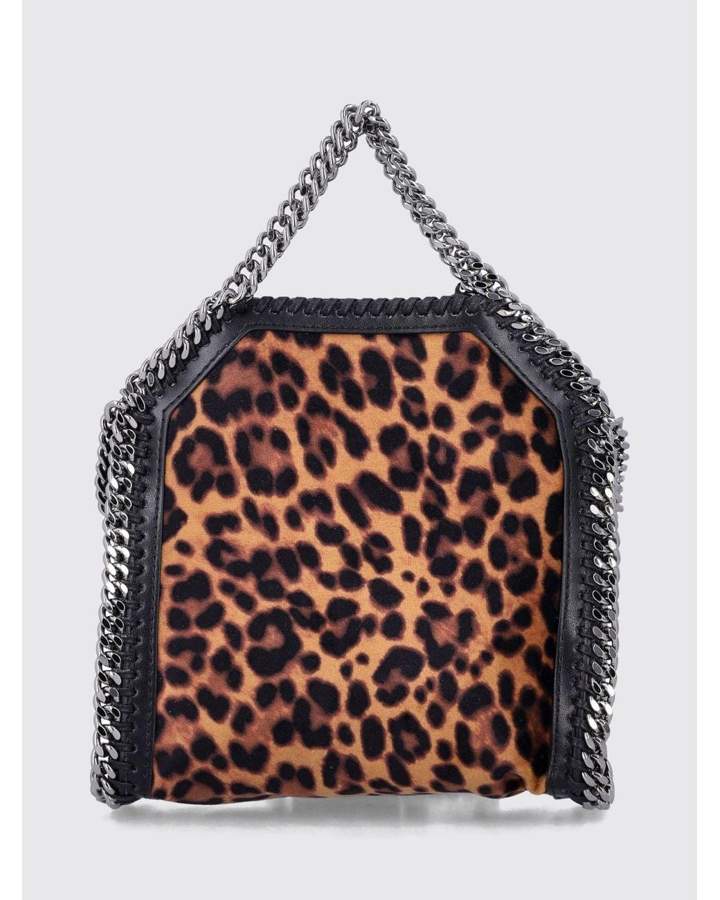 Stella McCartney Brown Falabella Animal-Print Alter Mat Mini Handbag