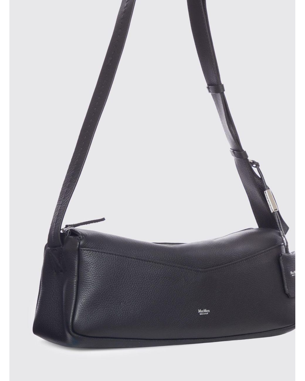 Max Mara Black Grained Leather Bag