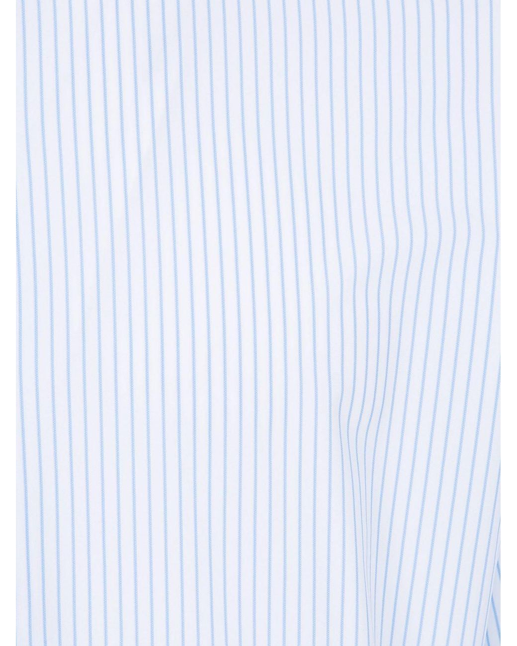 Rrd White Striped Technical Fabric Shirt With A Slim Fit And Classic Collar for men