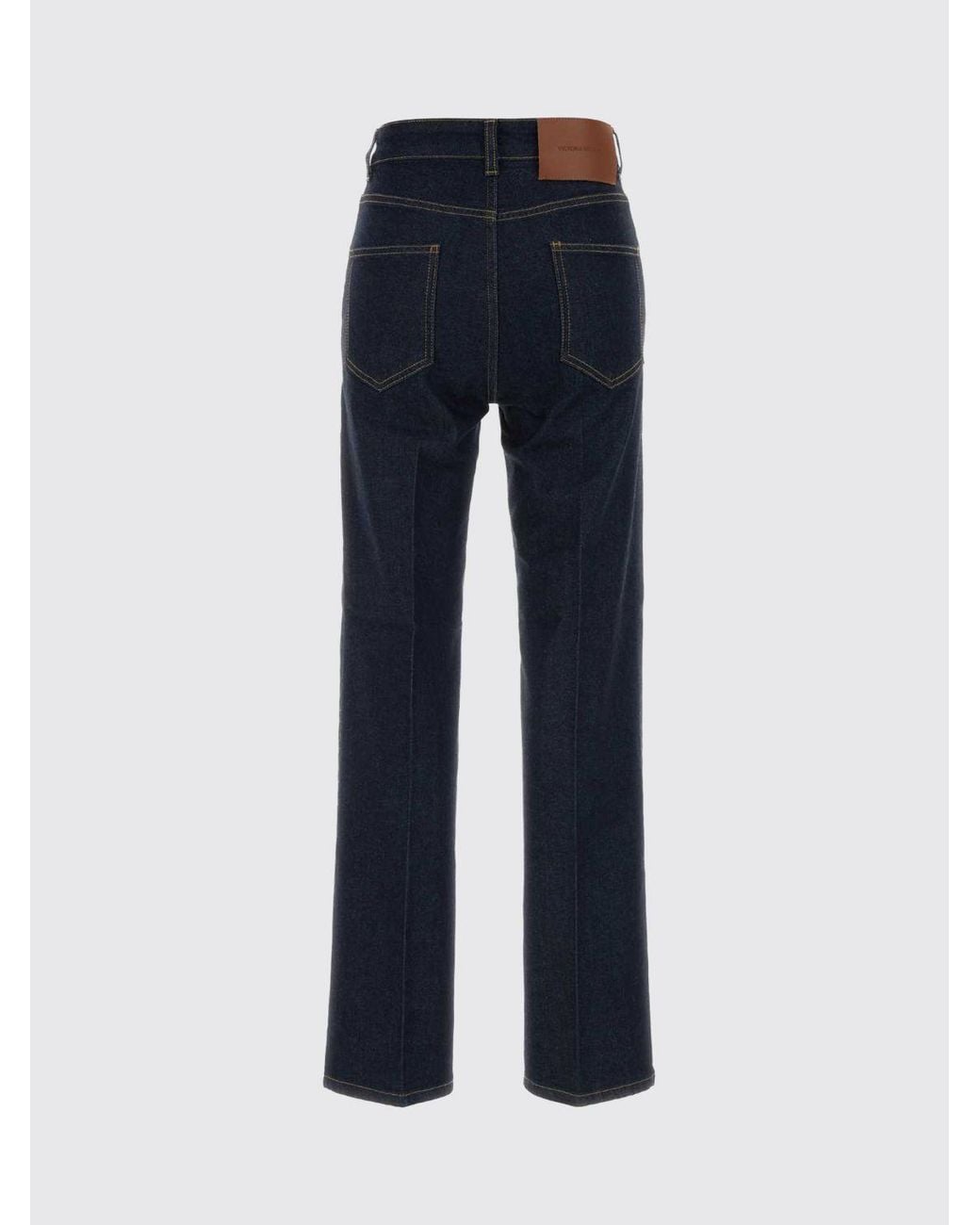 Victoria Beckham Blue Julia Mid-Rise Straight Fit Jeans