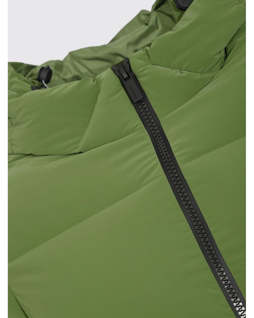 Rrd Green Short Quilted Windproof Polyester Down Jacket With Hood for men
