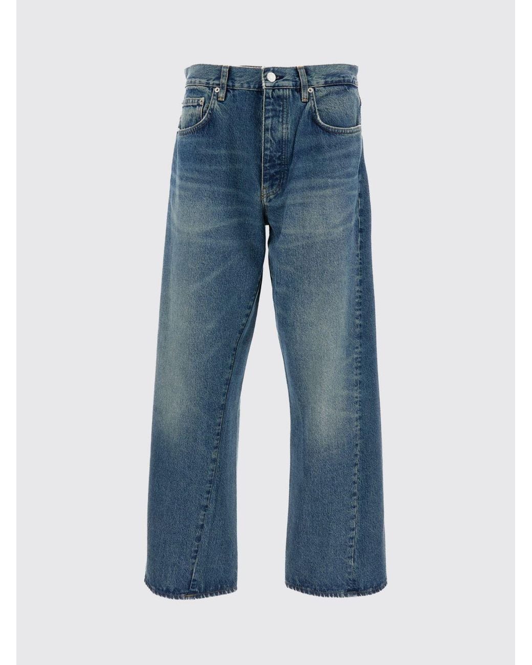 sunflower Blue Mid-Rise Flared Cotton Denim Jeans for men