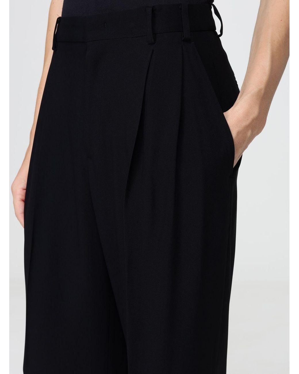 N°21 Black High-Waisted Palazzo Trousers