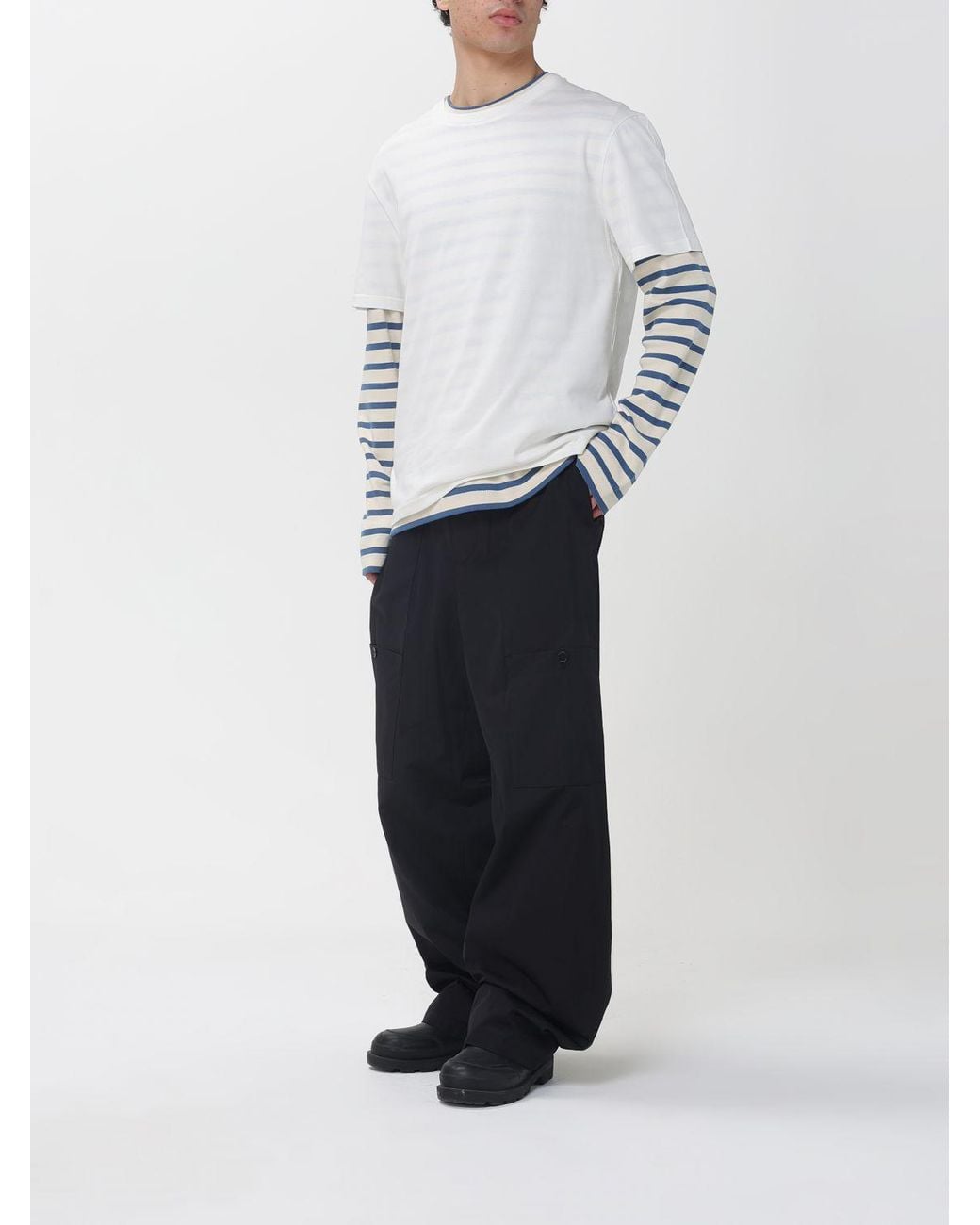 T-Shirt Basic di Jil Sander in White da Uomo