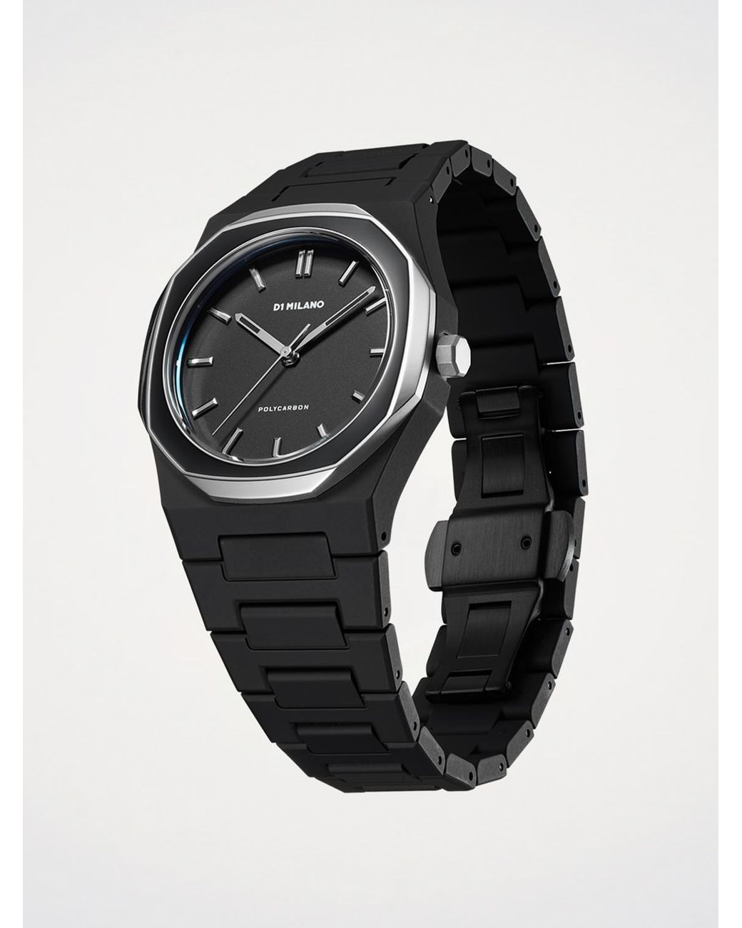 D1 Milano Black Gun Mesh Polycarbon 37 Mm Watch