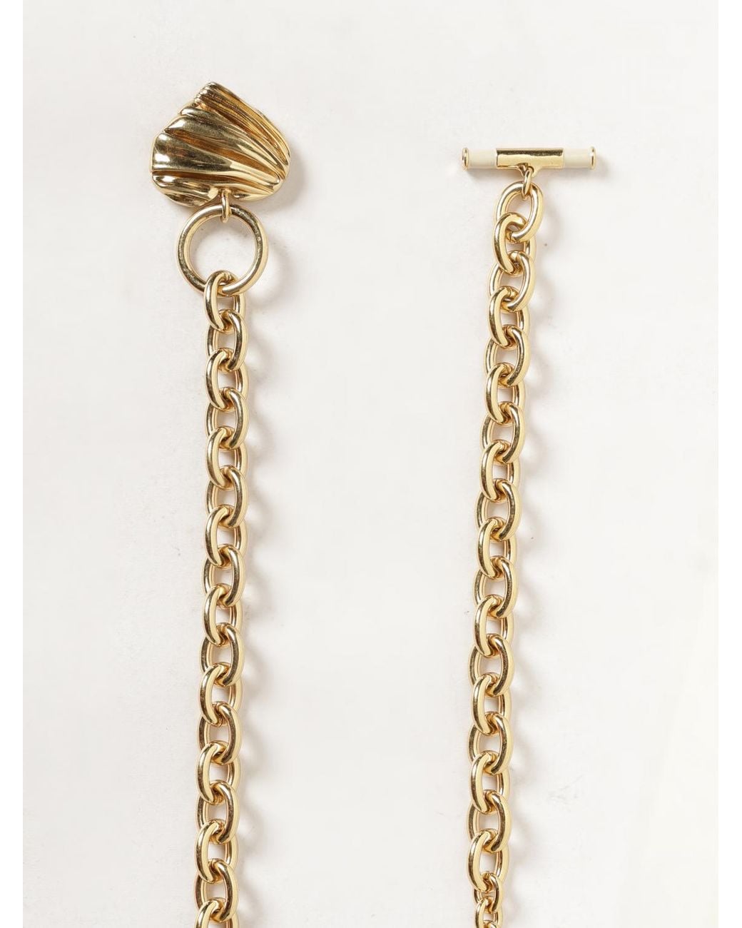 Chloé Natural ChloÉ -Tone Brass Necklace With Heart-Shaped Pendant