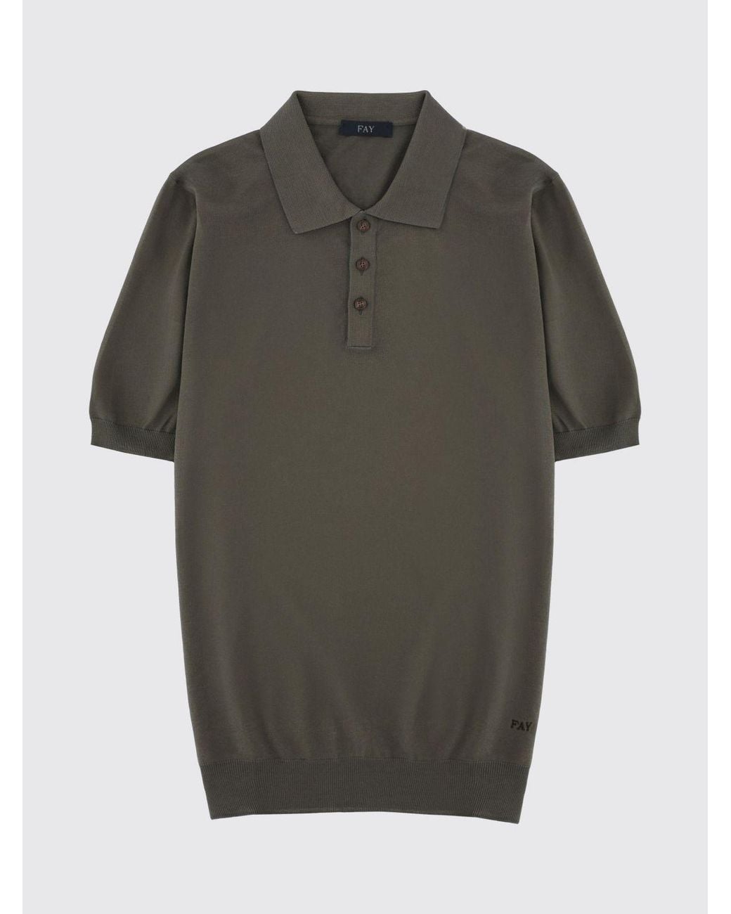 Polo De Algodón Fay de hombre de color Green