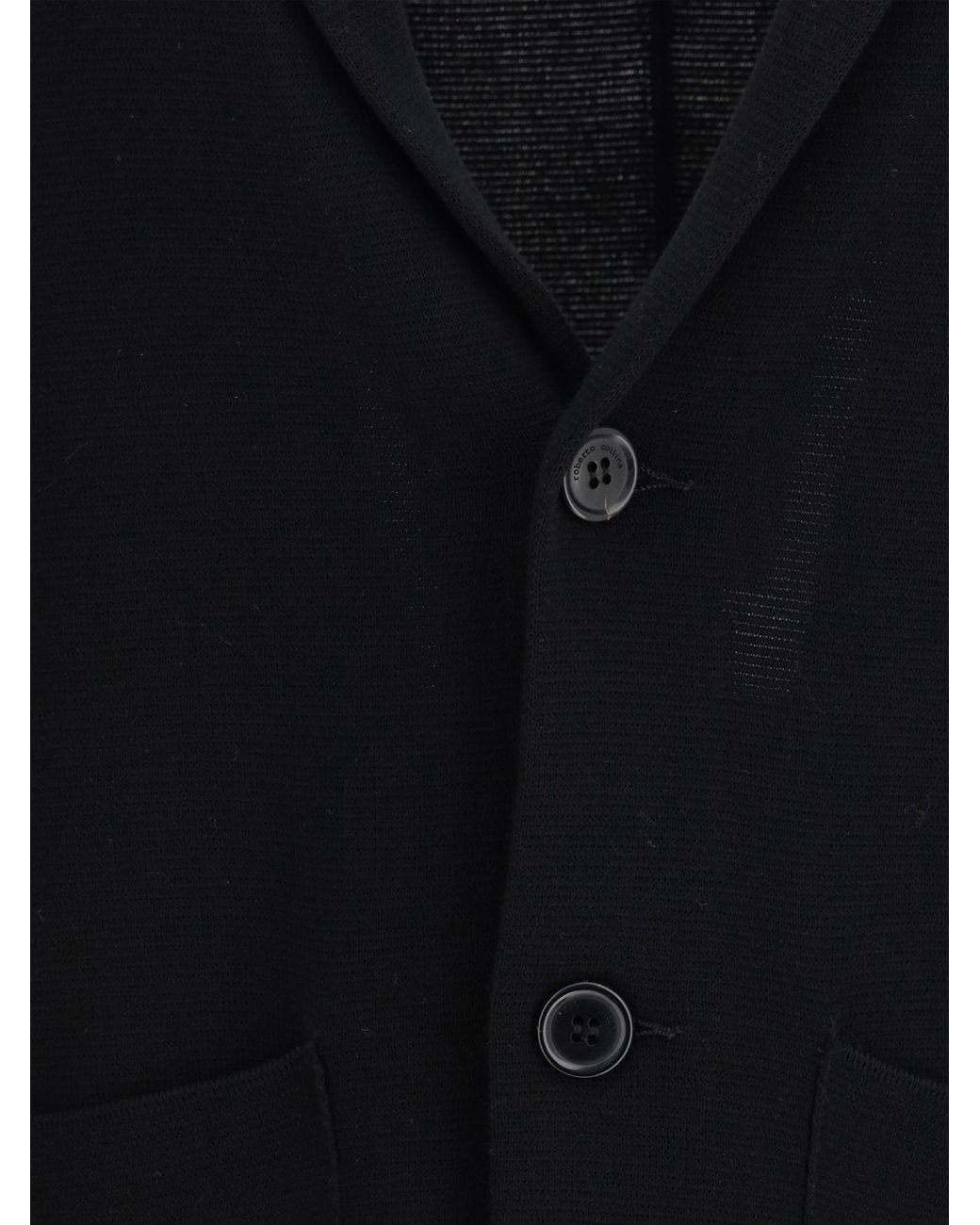 Roberto Collina Blue Single-Breasted Cotton Blazer for men