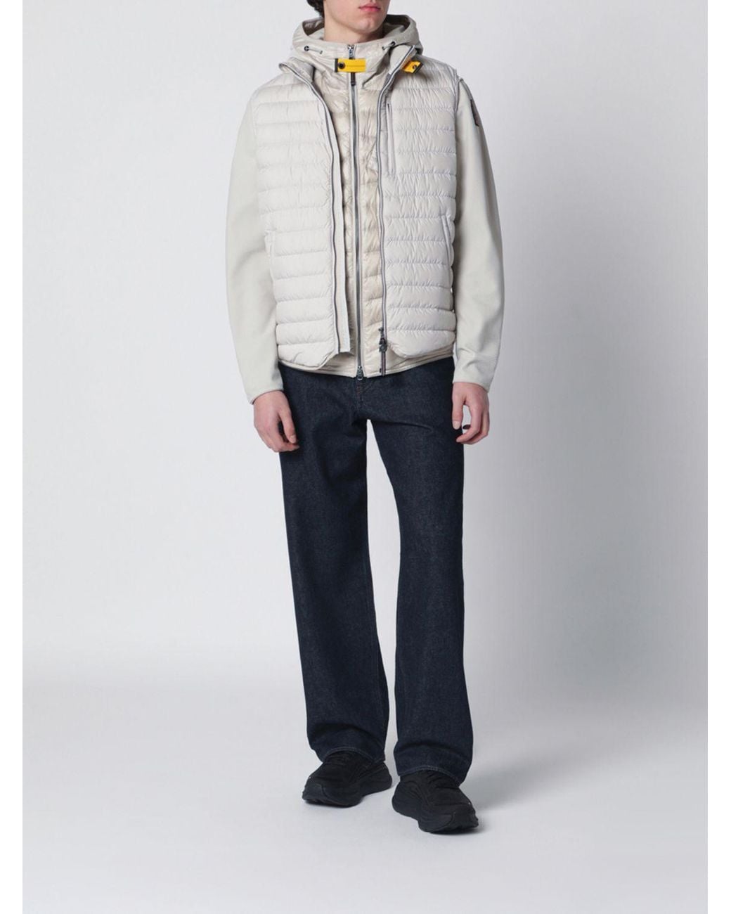 Parajumpers Gray Padded And Quilted Polyester Taffeta Vest for men