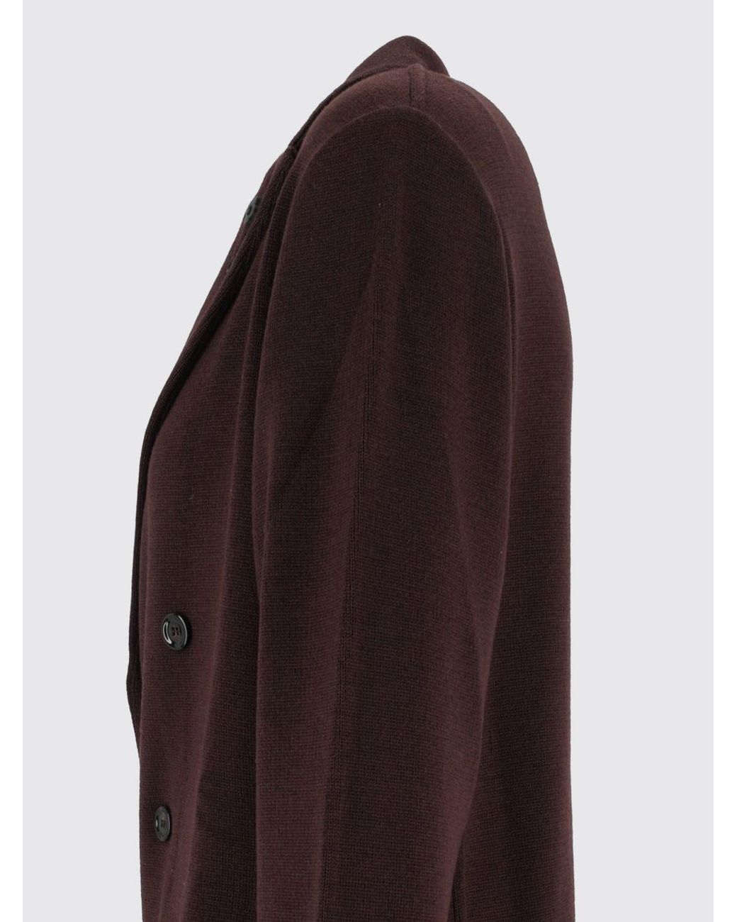 Lardini Brown Double-Breasted Virgin Wool Blazer With Peak Lapels for men