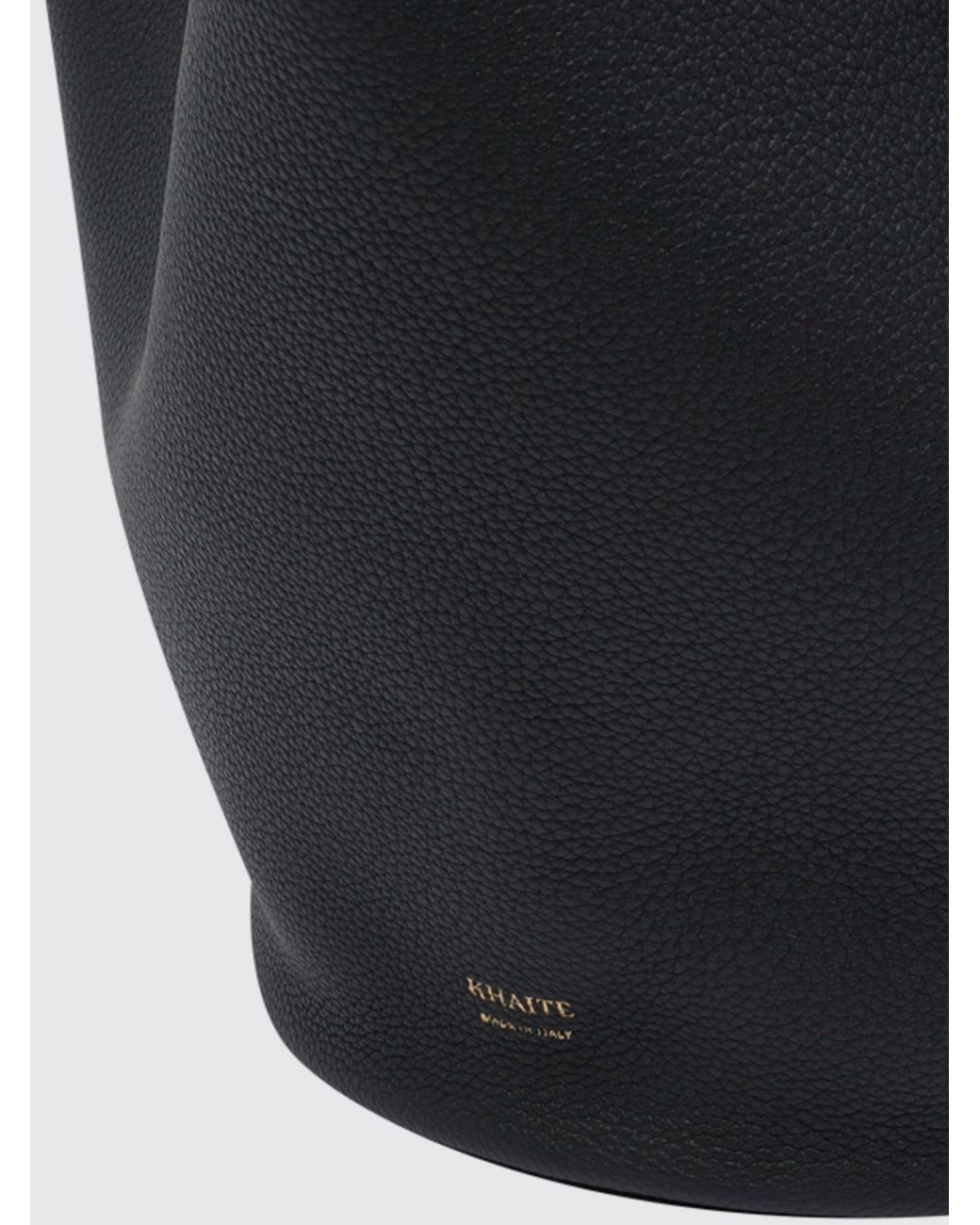 Khaite Black Small Lotus Diamond-Shaped Calfskin Shoulder Bag