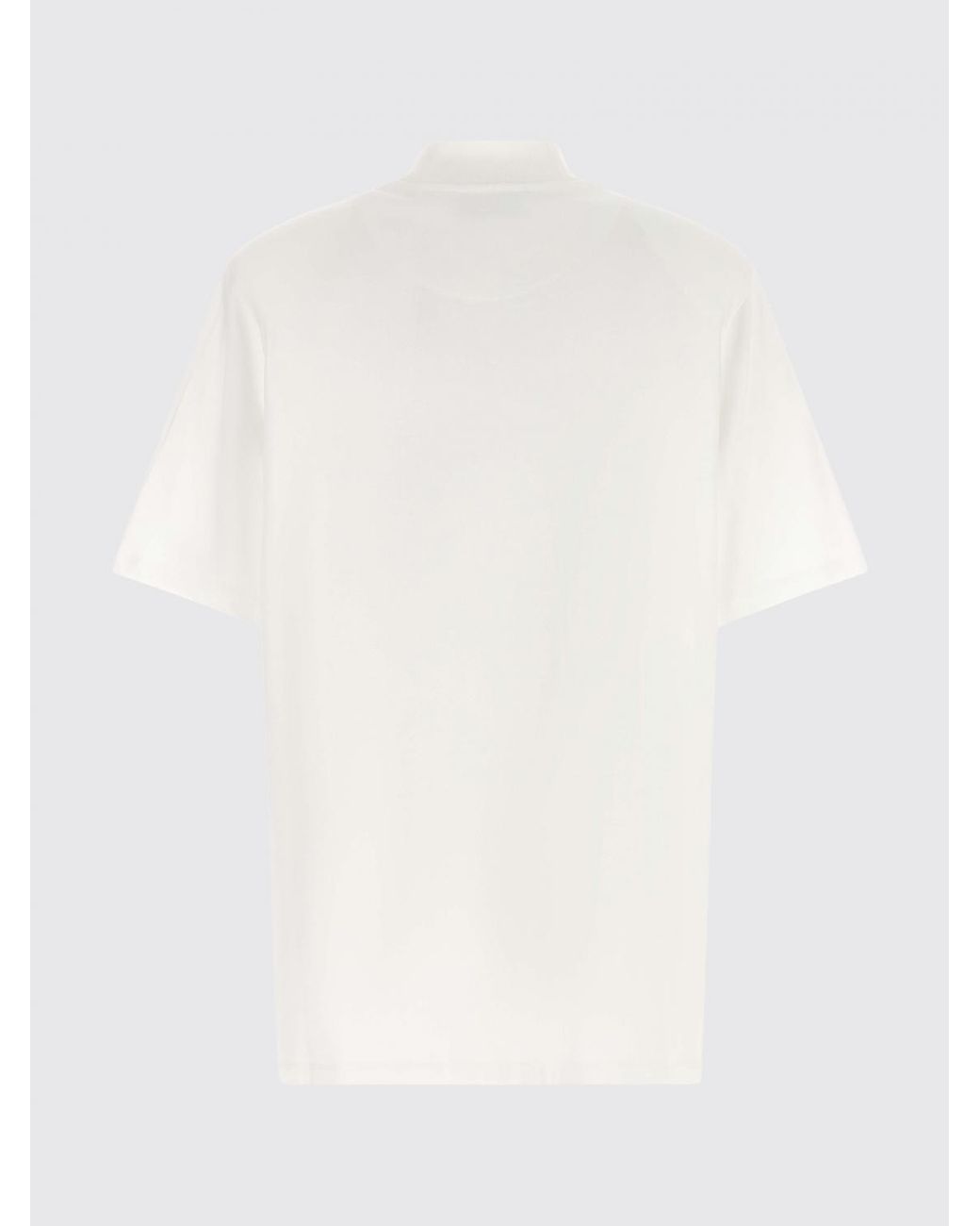 The Attico White Cotton Crewneck T-Shirt With Dropped Shoulders And Tone-On-Tone Logo