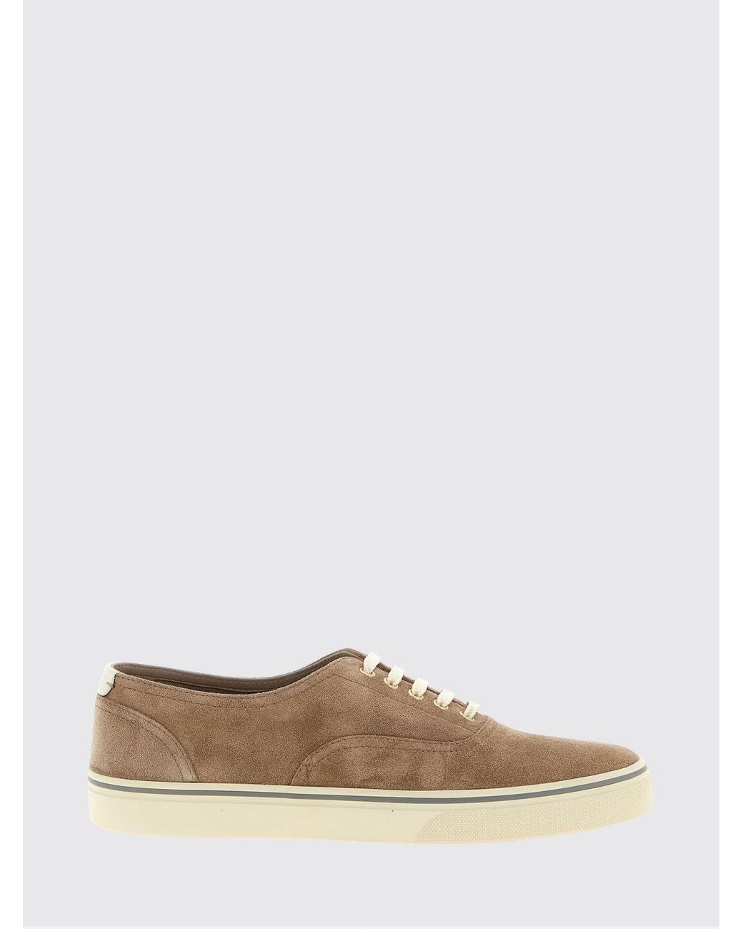 Brunello Cucinelli Natural Suede Sneakers for men