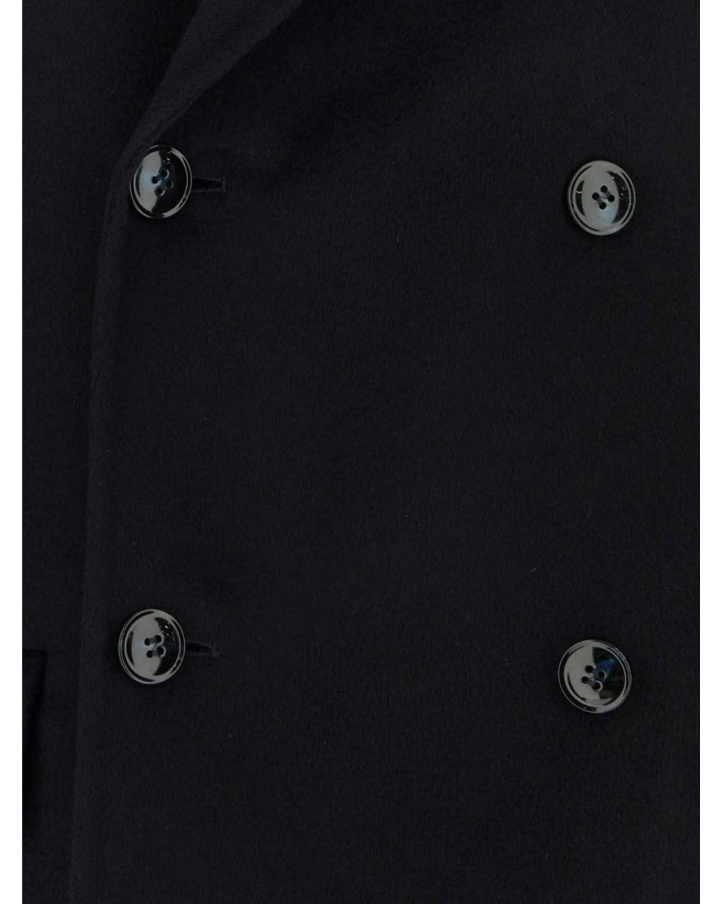 Giorgio Armani Blue Double-Breasted Cashmere Blend Blazer With Peak Lapels for men