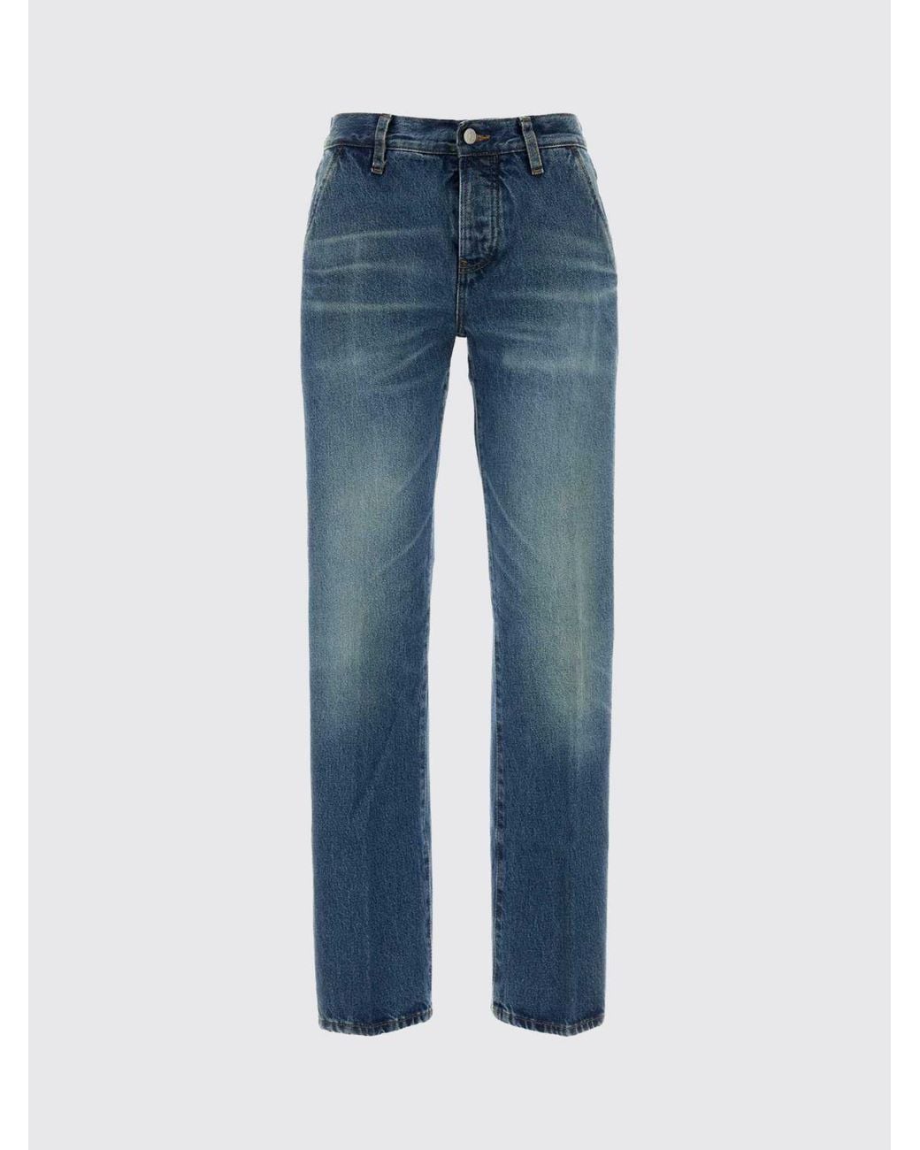 FRAME Blue Cotton Slim Fit Jeans