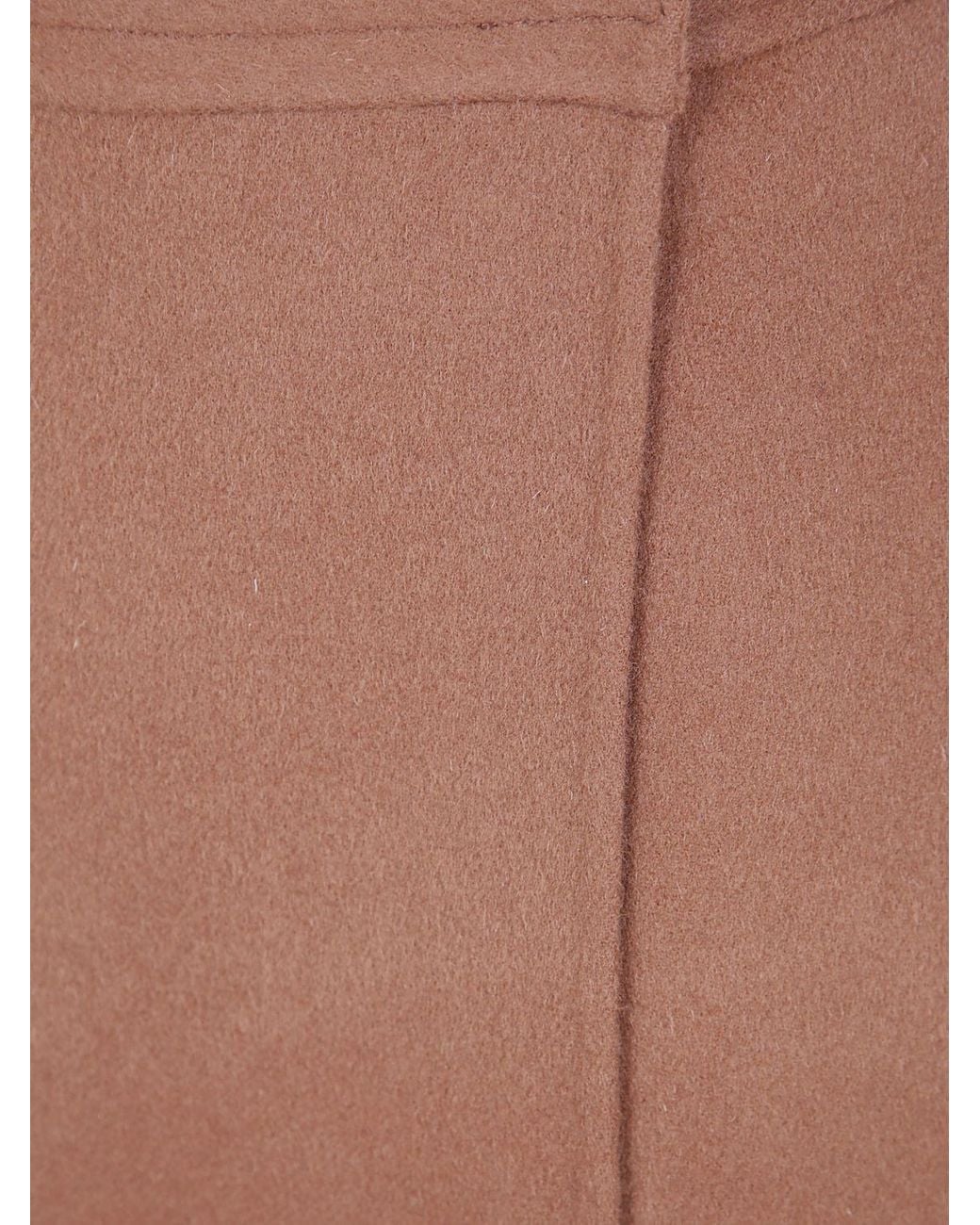 Semicouture Pink High-Waisted Wool Wrap Miniskirt