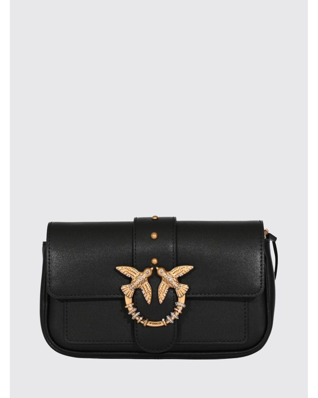 Pinko Black Love Bag Pocket Mini Crossbody Bag
