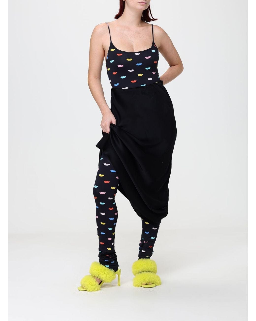 Fiorucci Blue Slim Fit Off-The-Shoulder Jumpsuit With A Graphic Print