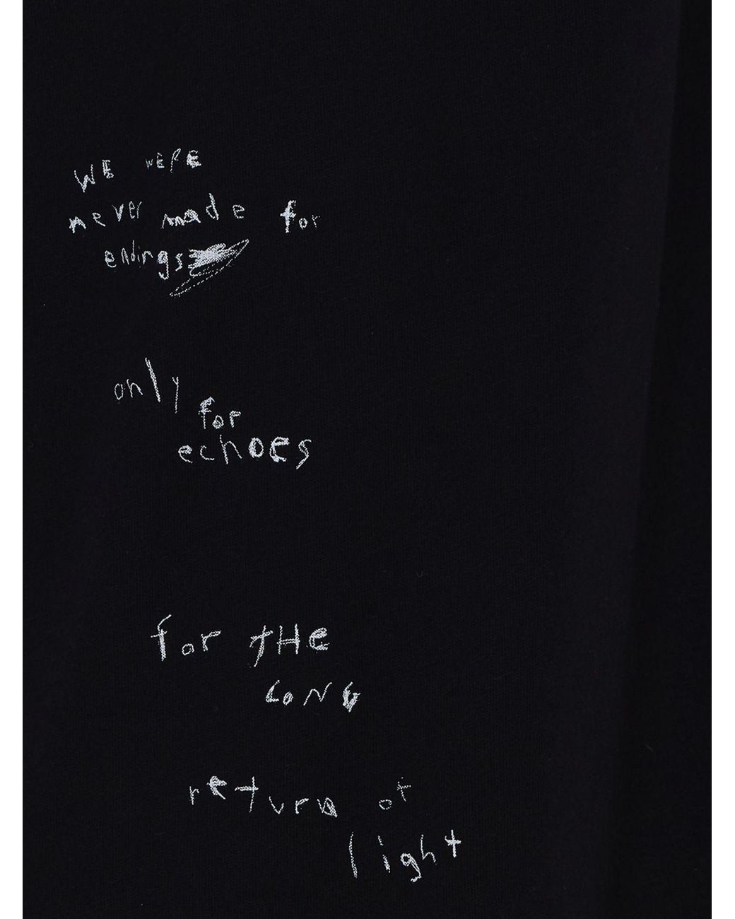 Ann Demeulemeester Black Relaxed Fit Cotton T-Shirt With Graphic Print for men
