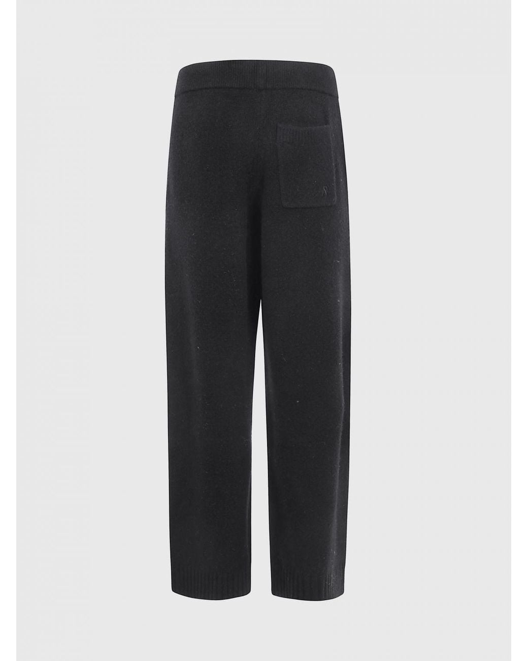 Represent Black Wide-Leg Wool-Blend Knit Joggers With Drawstring for men