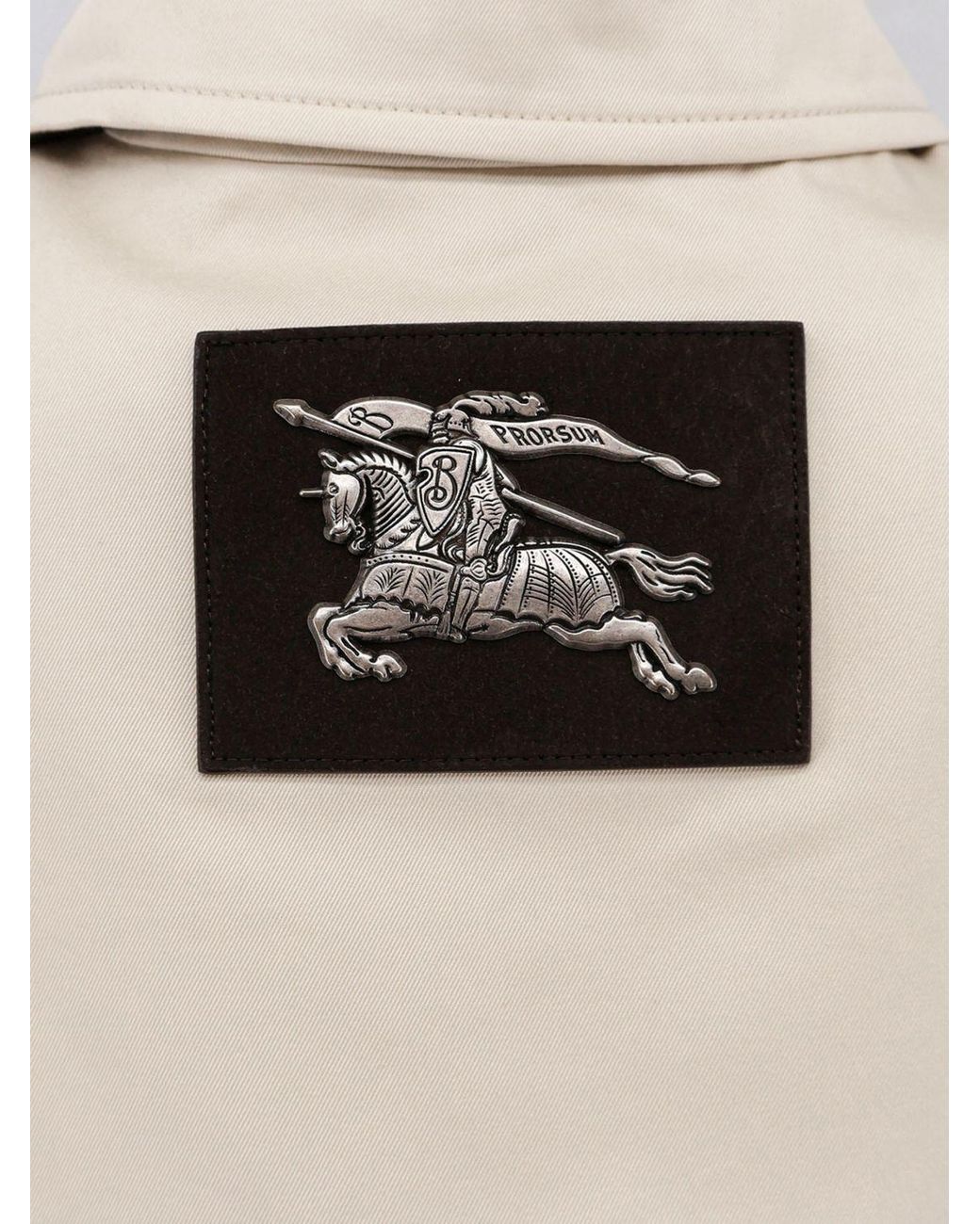 Burberry Natural Double-Breasted Cotton Trench Coat