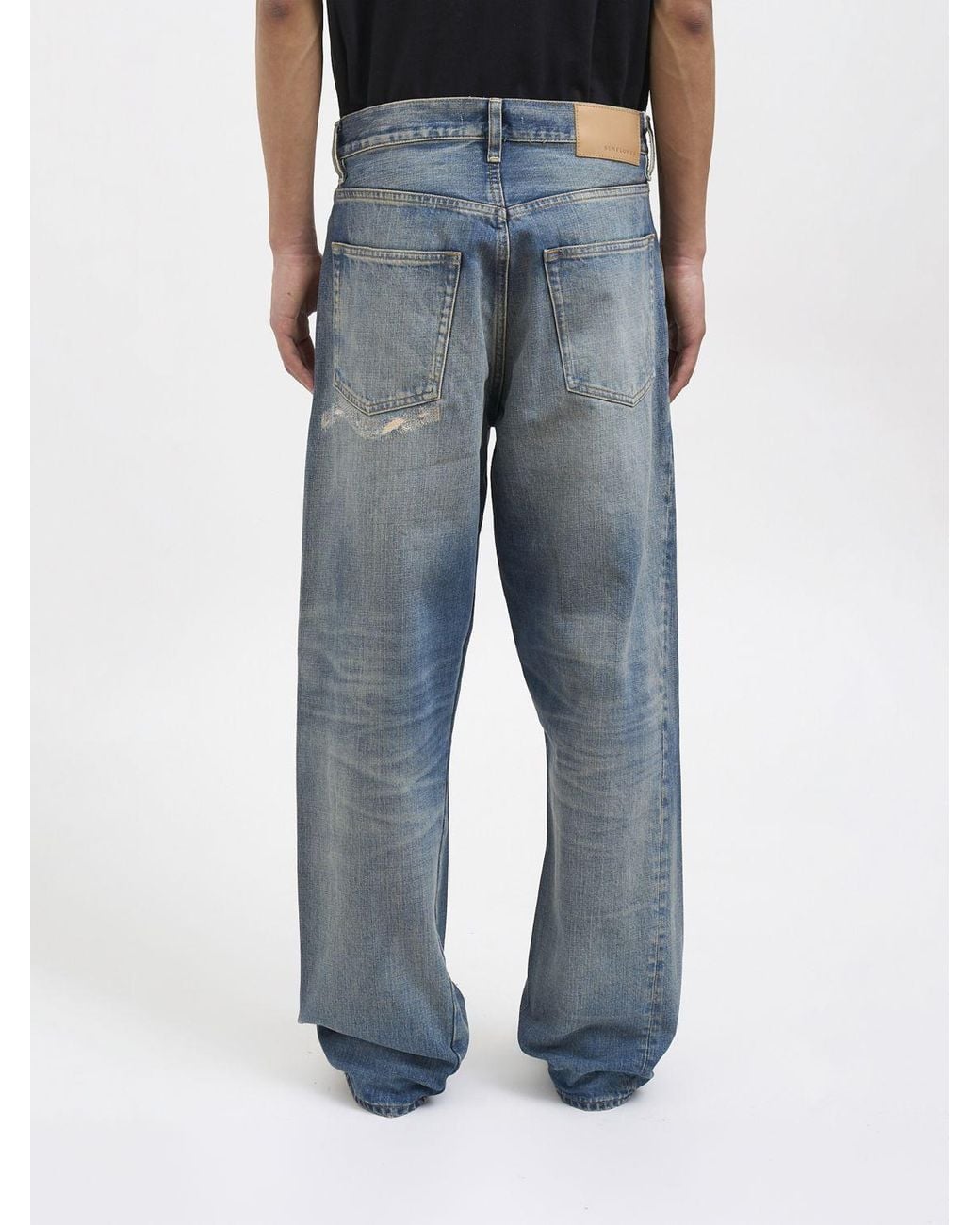 sunflower Blue Wide-Leg Denim Jeans for men