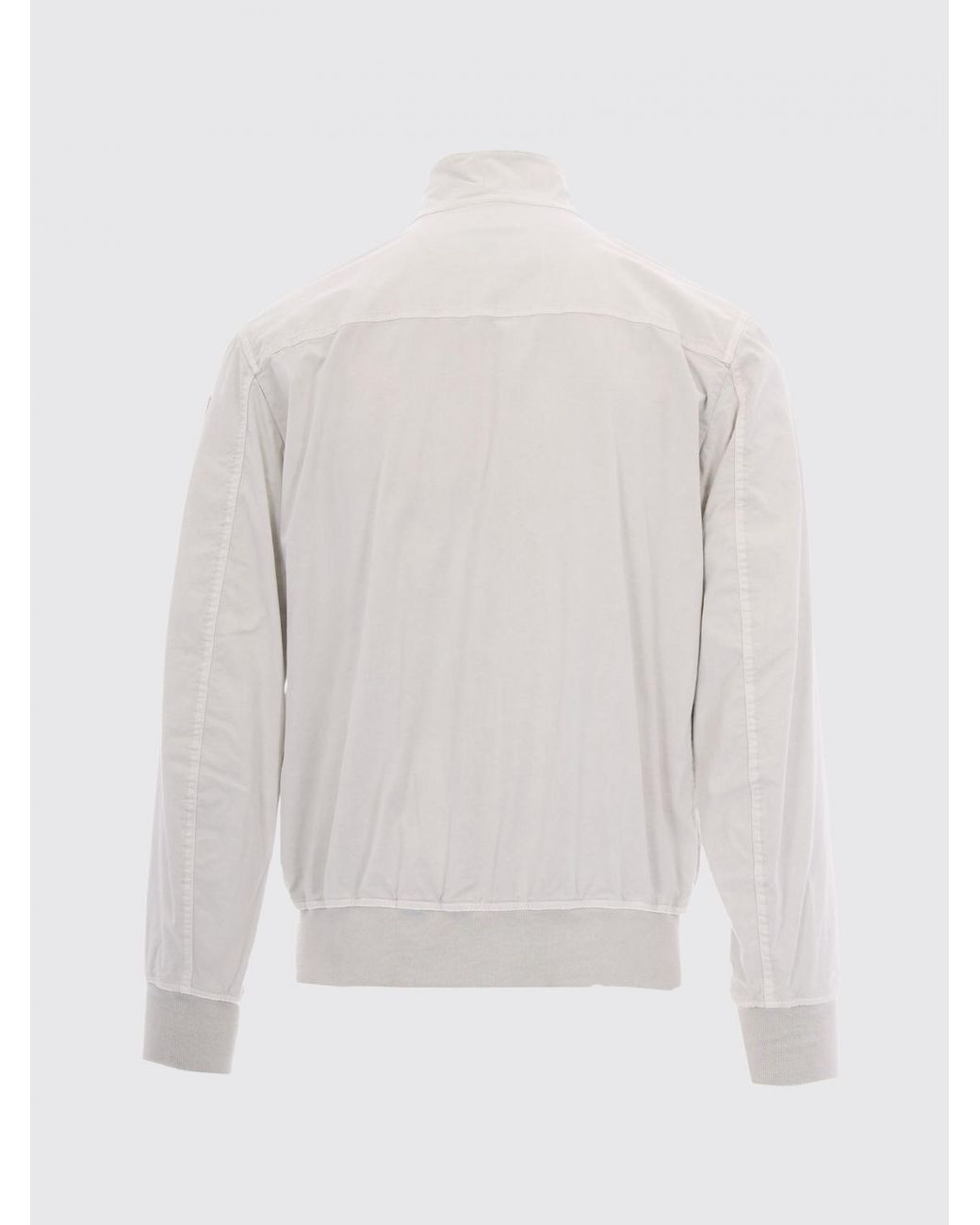 Blauer White Cotton Bomber Jacket With Zip for men