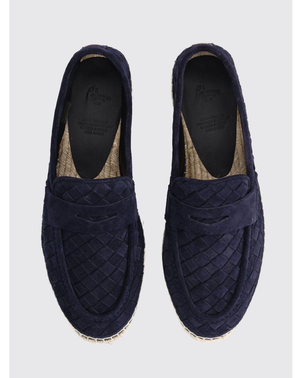 Castaner Blue Suede Espadrilles For With Penny Bar And Rubber Sole for men