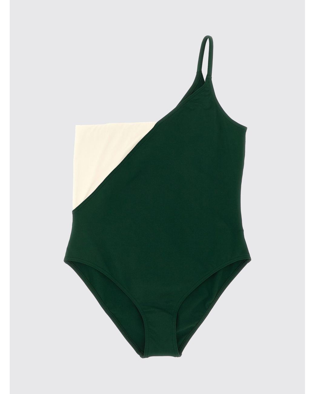 Eres Green One Shoulder One Piece Swimsuit