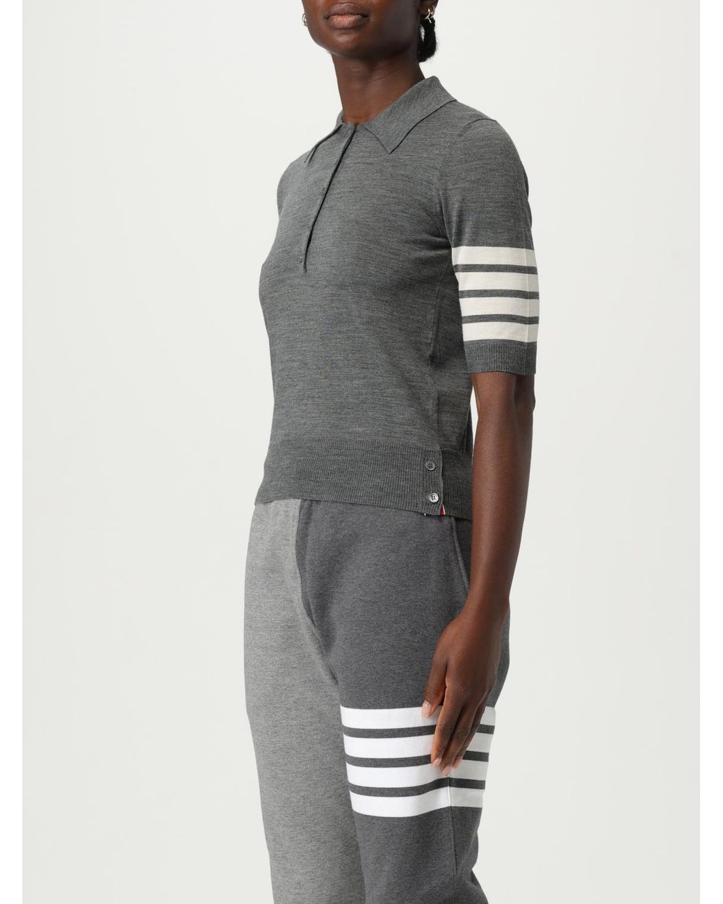 Thom Browne Gray Polo Shirt