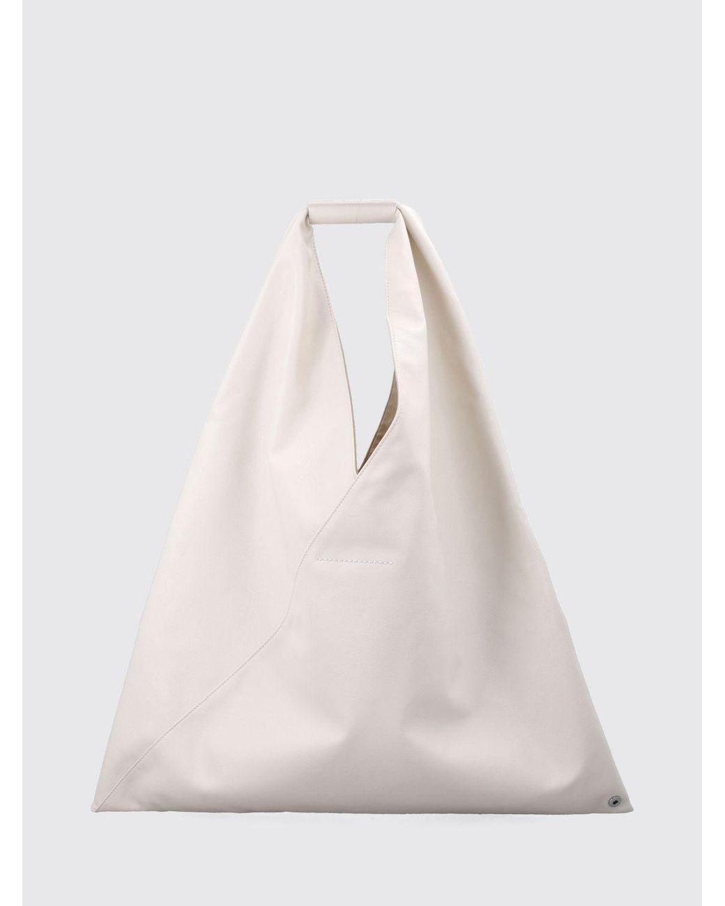 MM6 by Maison Margiela White Japanese Shoulder Bag With Stitch