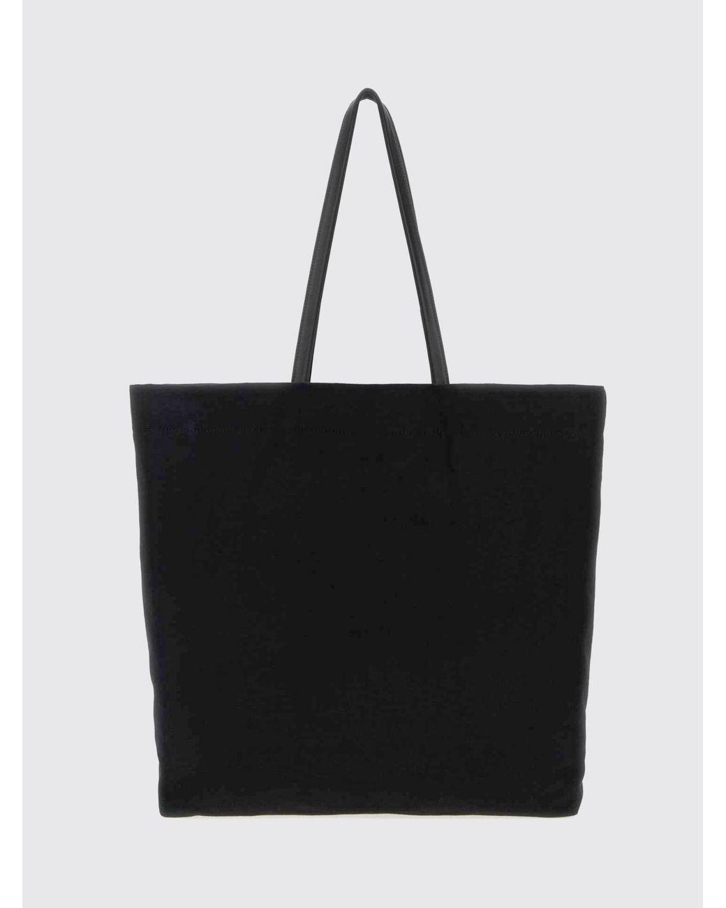 The Row Black Tori Cotton Canvas Tote Bag With Double Handles And Embossed Logo for men
