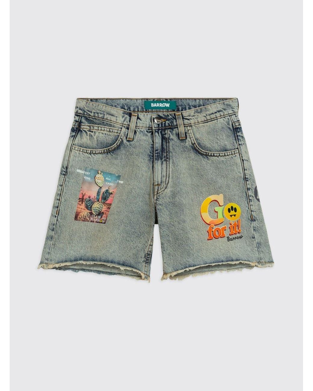 Barrow Blue Shorts With Graphic Print
