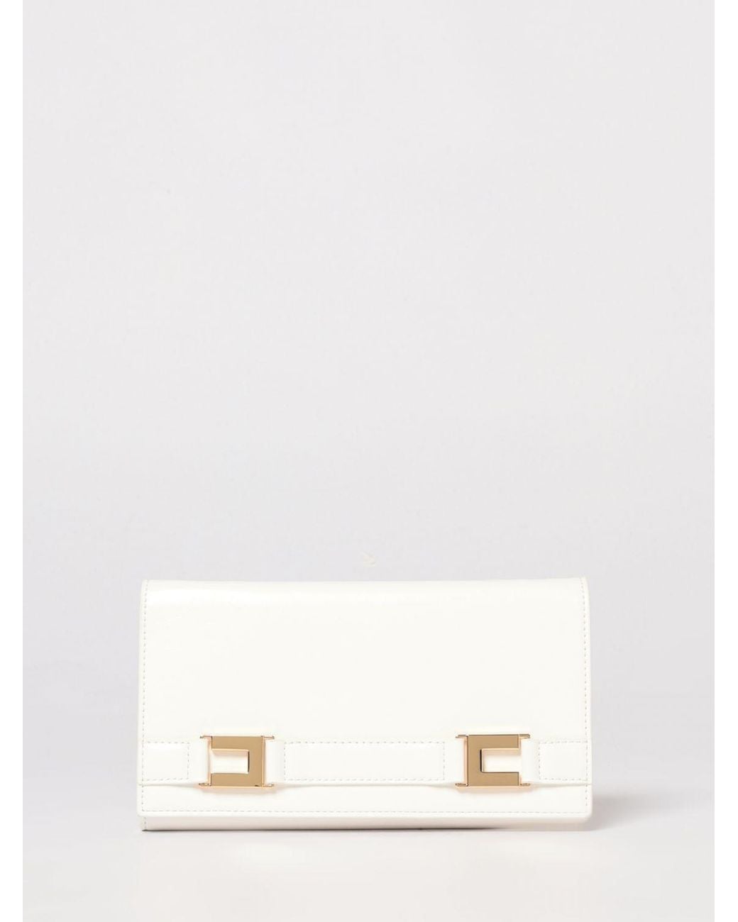 Elisabetta Franchi Natural Faux Leather Wallet Bag