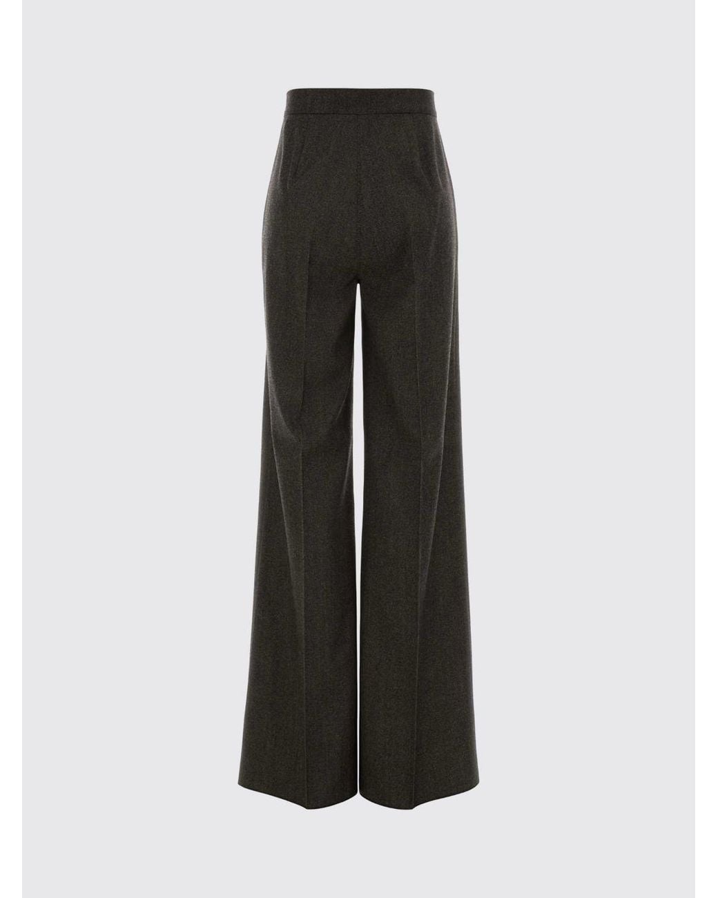 Max Mara Black Campo High-Waisted Wide-Leg Trousers