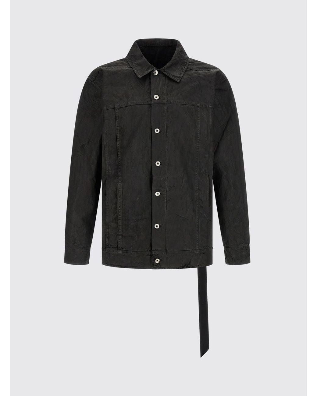 Rick Owens Black Jumbo Worker Denim Jacket for men