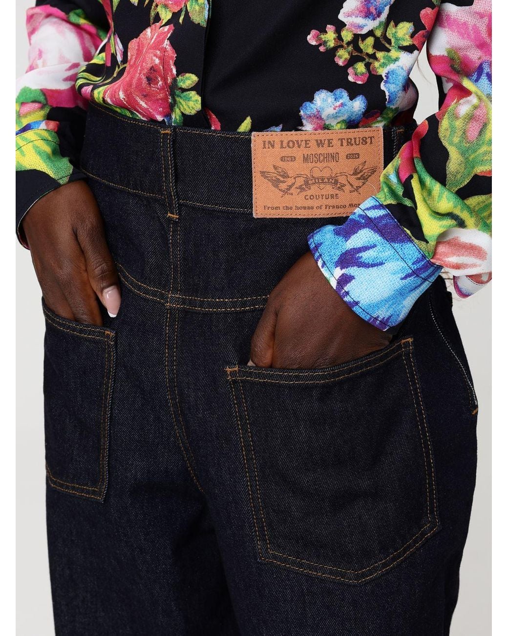Moschino Couture Blue Wide Leg Jeans