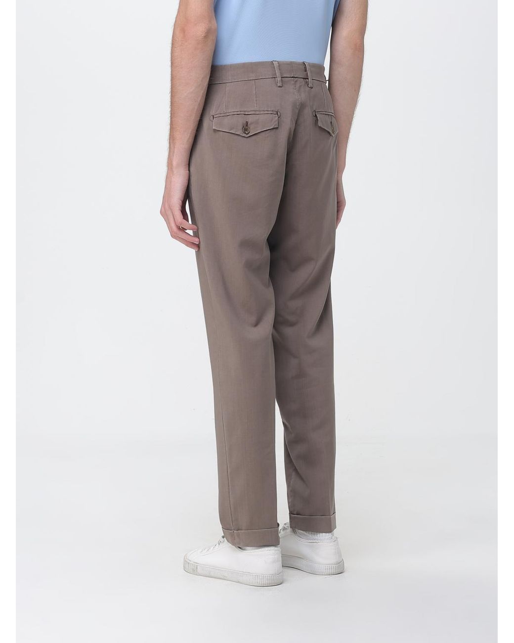 Myths Gray Slim Fit Wool Fresco Trousers for men